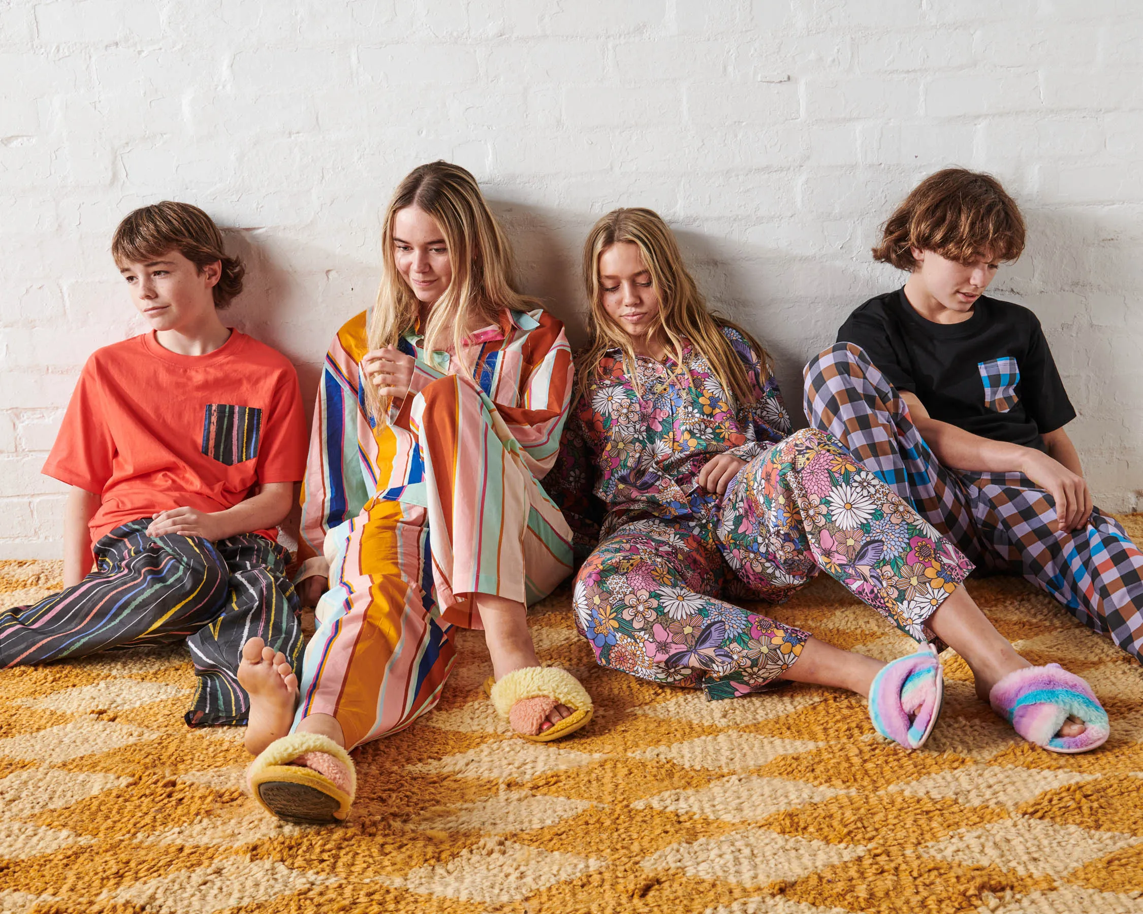 Drawn Up Teen Organic Cotton Tee & Pant Pyjama Set