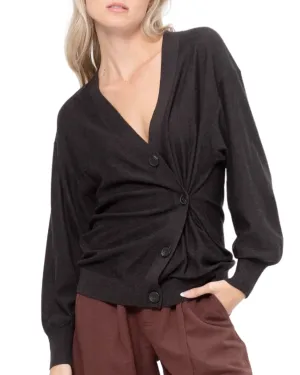 Drippy Tissue Cardigan (Deep Espresso)
