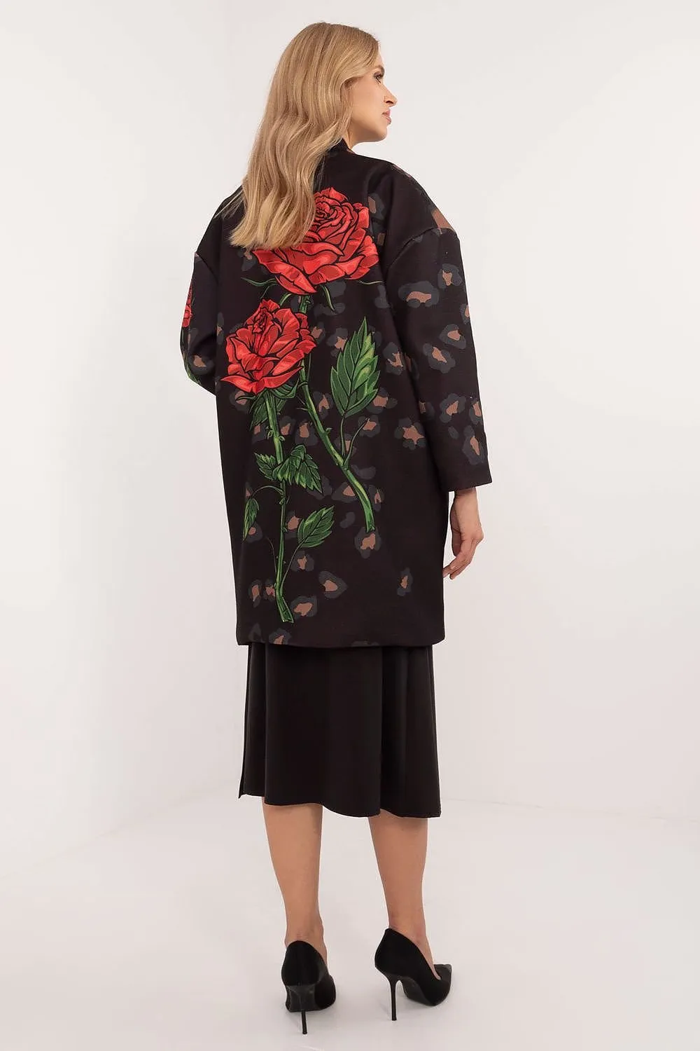 Elegant Stroll Floral Transitional Coat