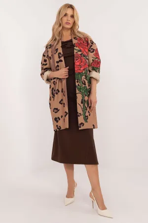 Elegant Stroll Floral Transitional Coat