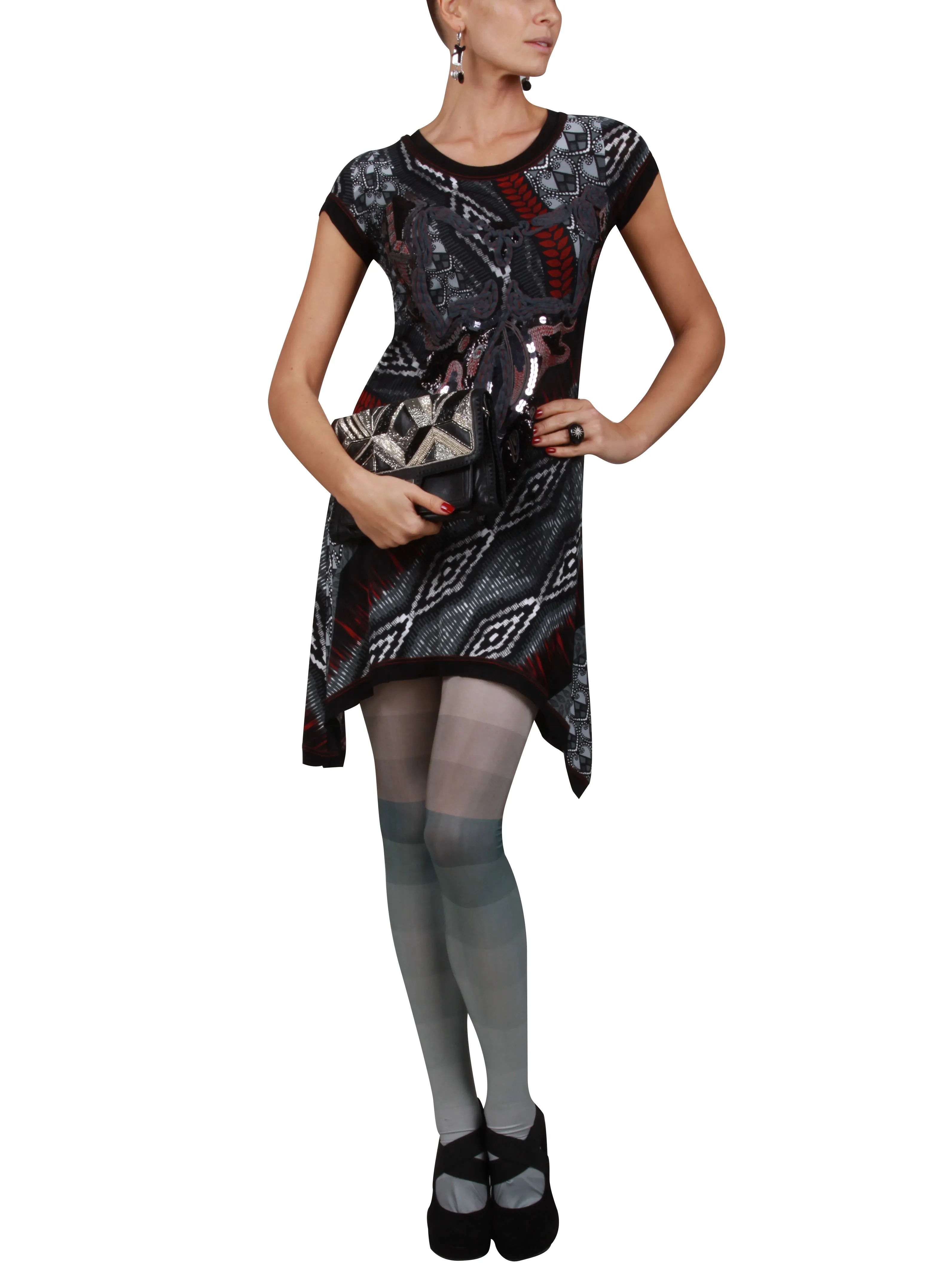 Ethnic bold color print dress