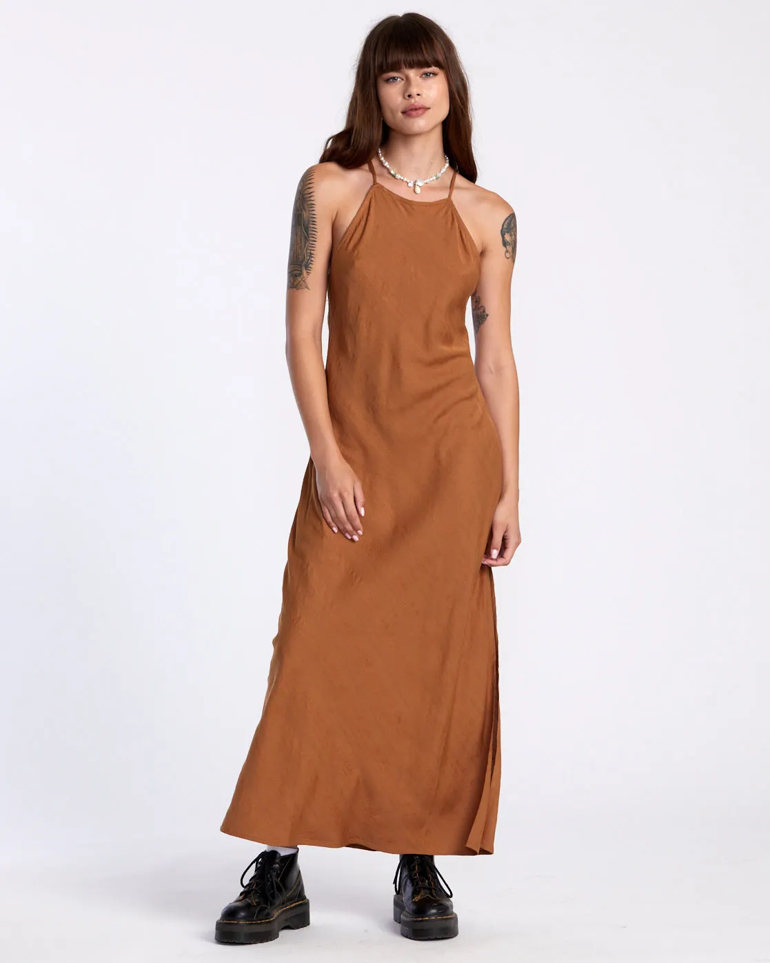 Exile Midi Sun Dress - Camel