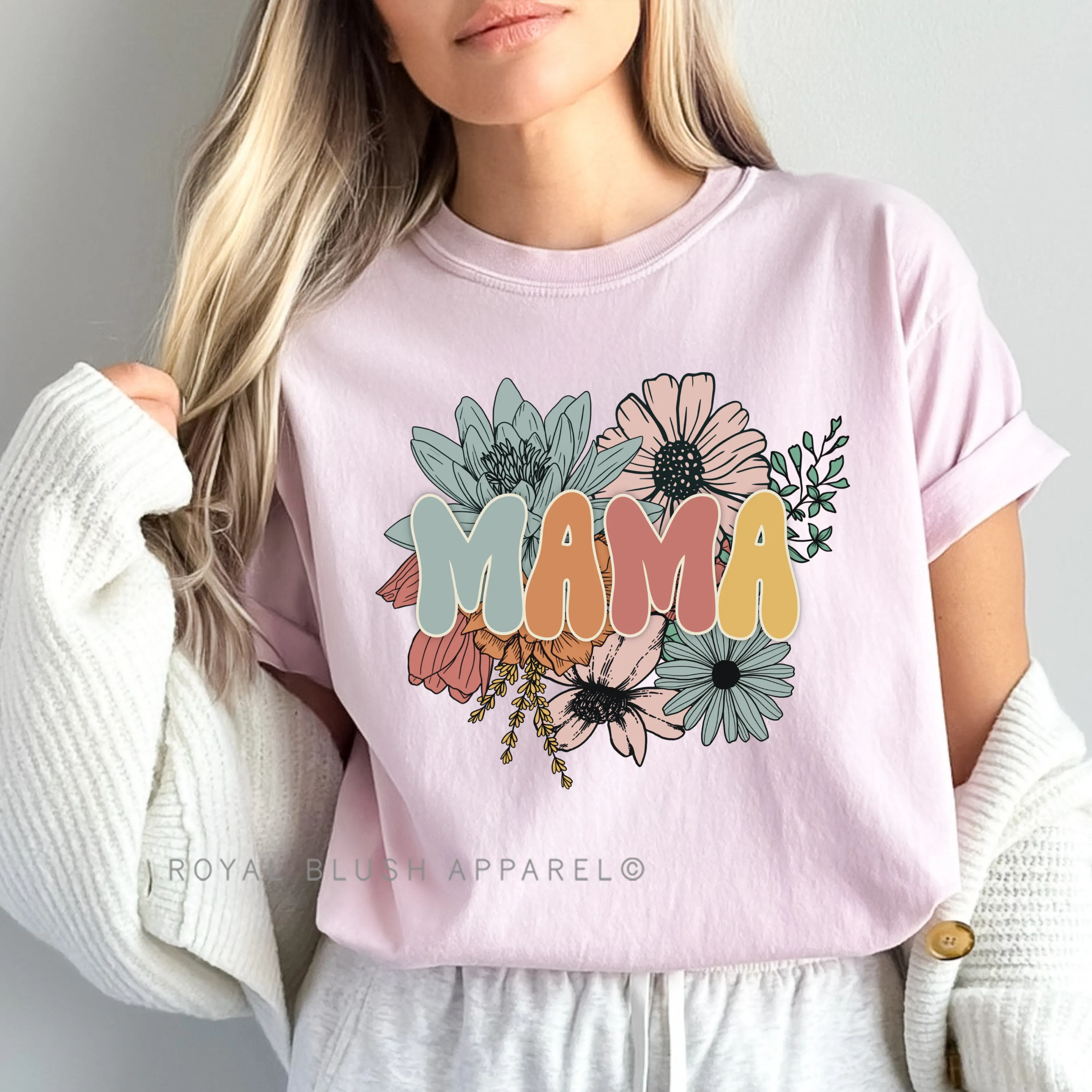 Floral Mama Relaxed Unisex T-shirt