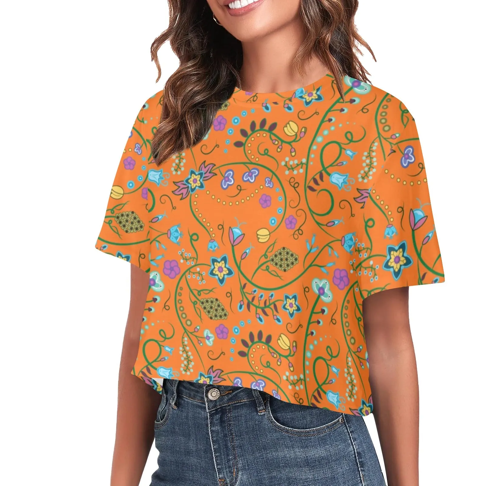 Fresh Fleur Carrot Women's Cropped T-shirt