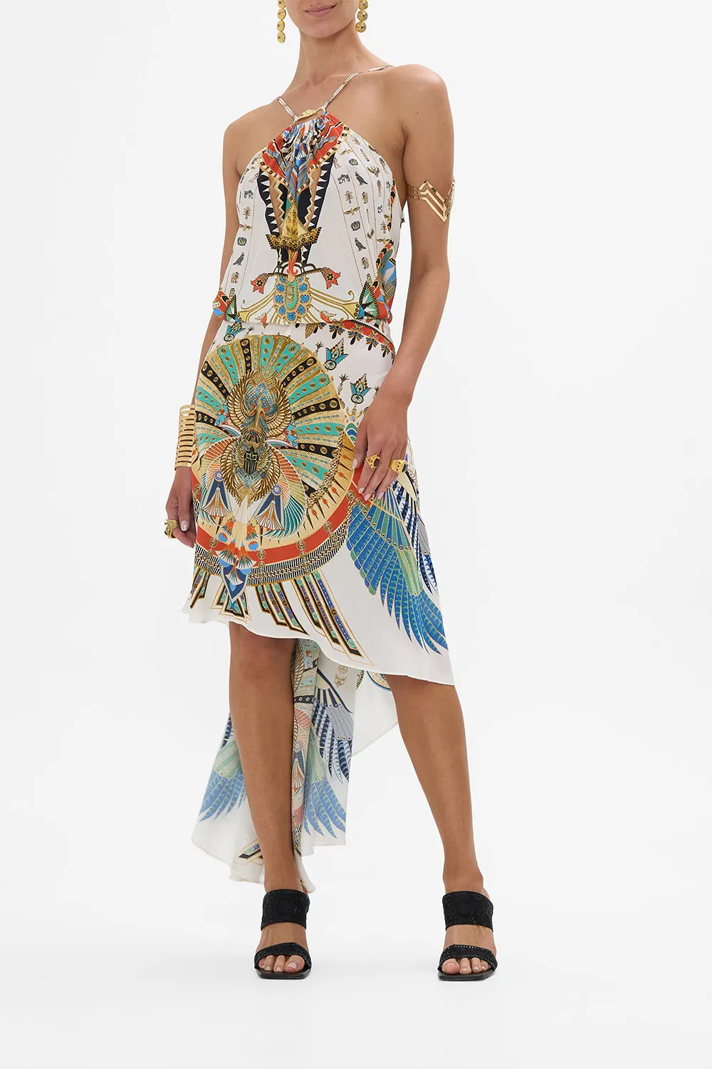 GATHER NECK HARDWARE MAXI DRESS VALLEY OF THE QUEENS