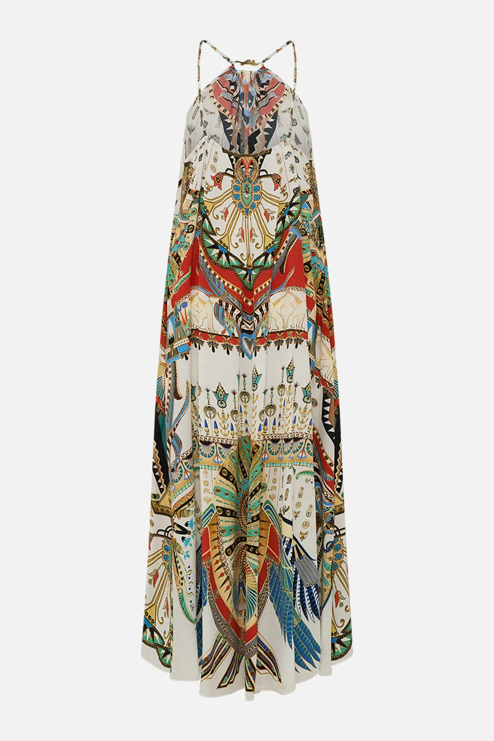 GATHER NECK HARDWARE MAXI DRESS VALLEY OF THE QUEENS