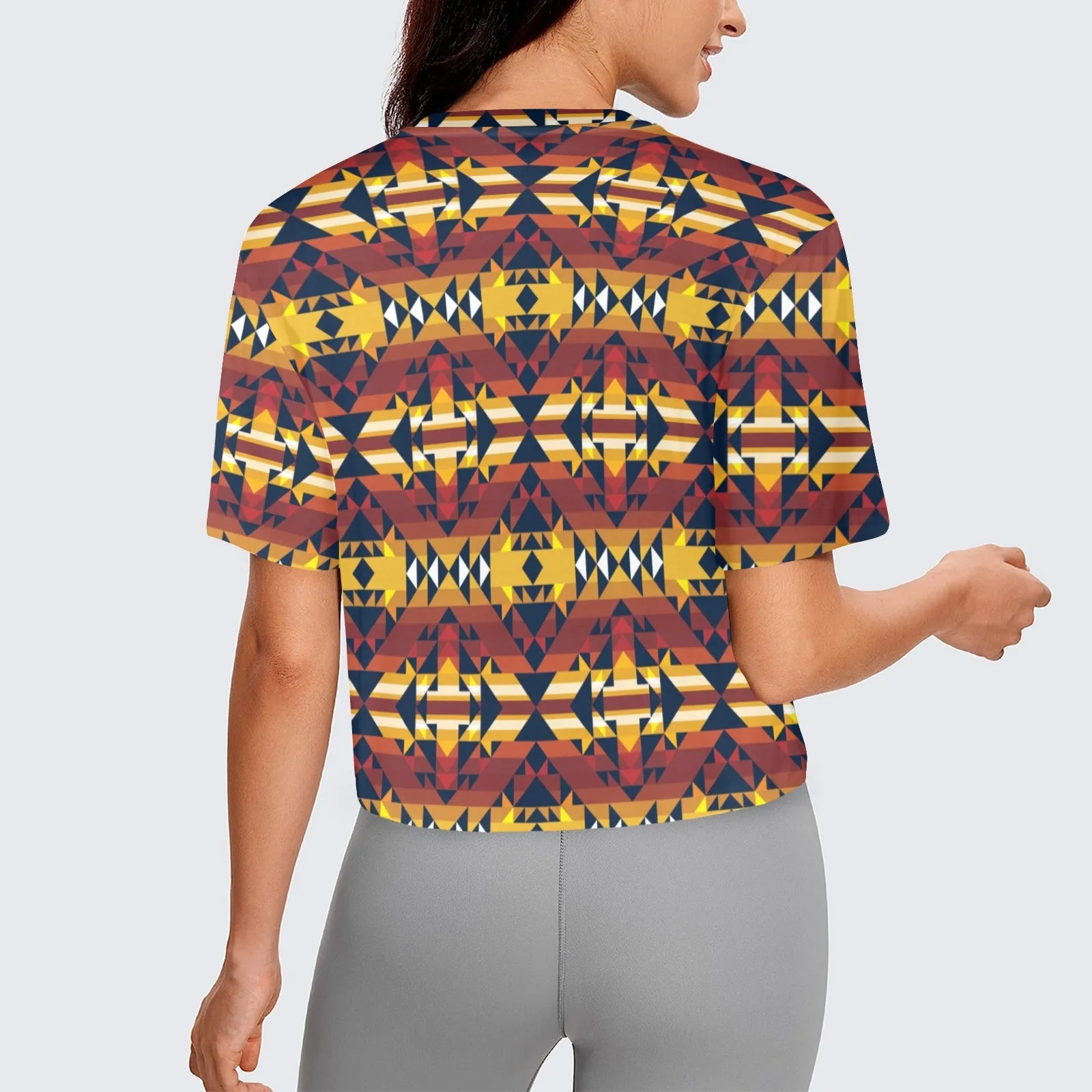 Golden Clouds Women's Cropped T-shirt
