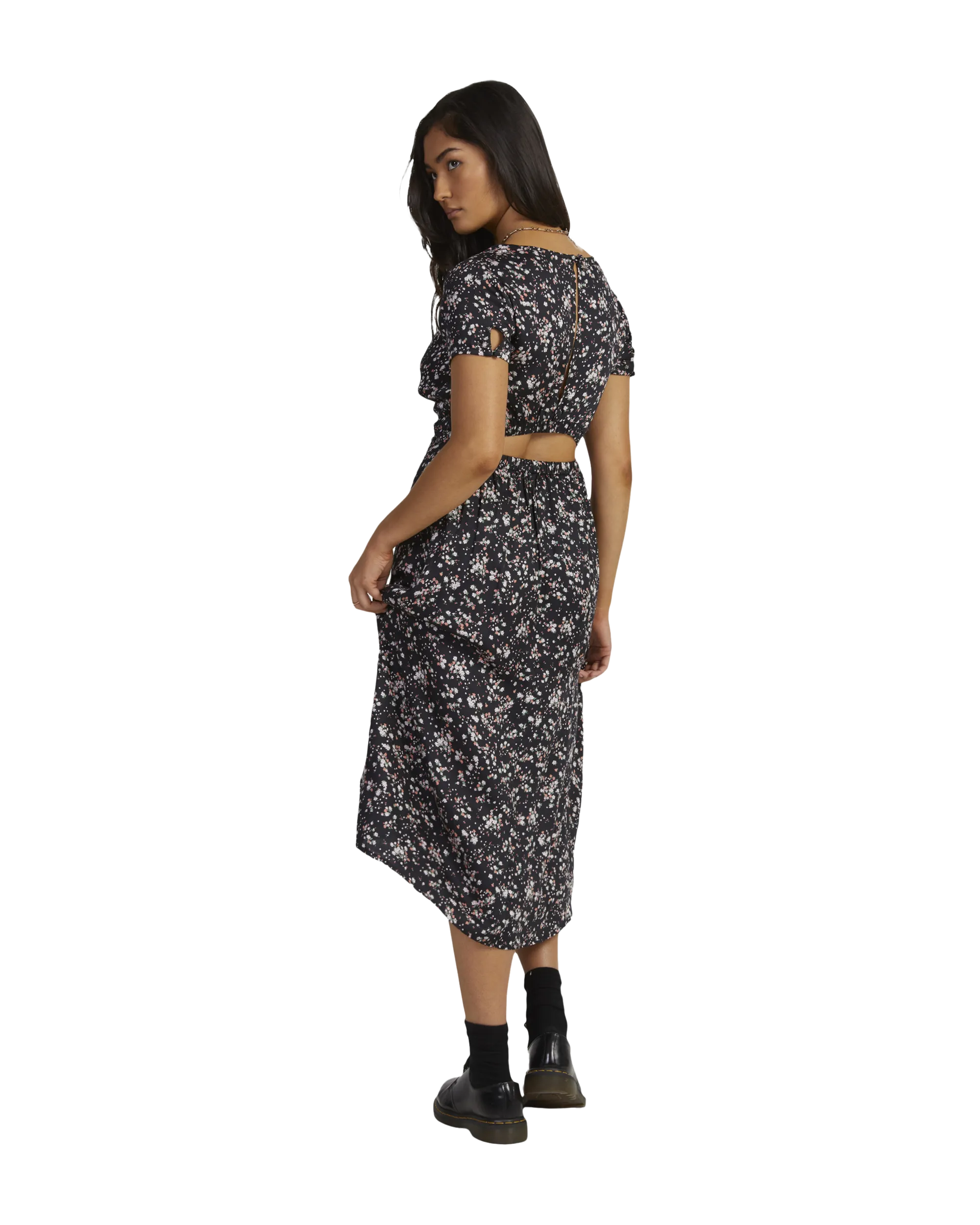 Heaven Sent Midi Dress in RVCA Black