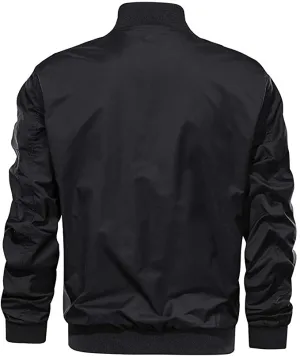 Hisir Homme Men's Jacket-Lightweight Casual Spring Fall Thin Bomber Zip Pockets Coat Outwear