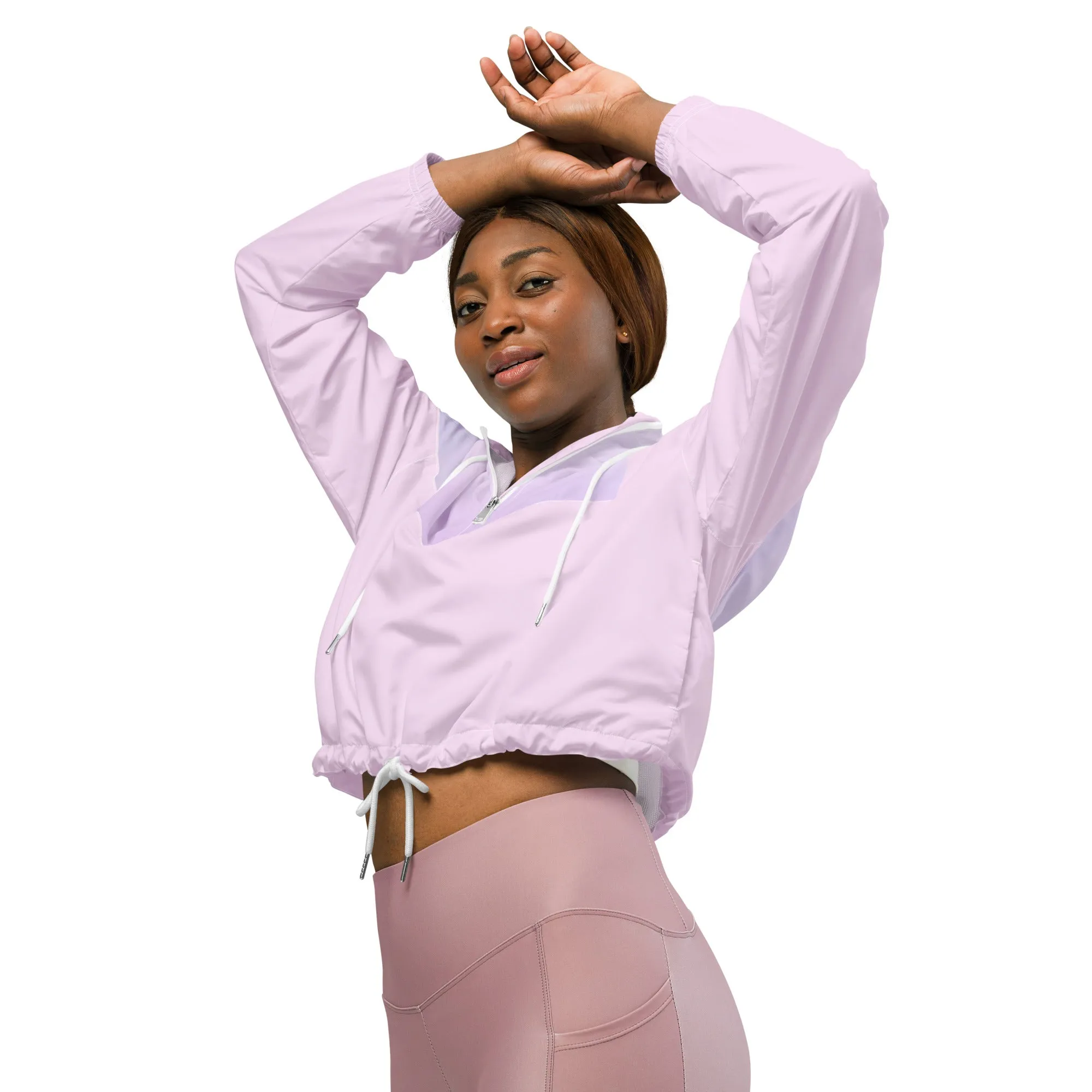 Humble Sportswear™ Women’s Selago Pink Cropped Windbreaker