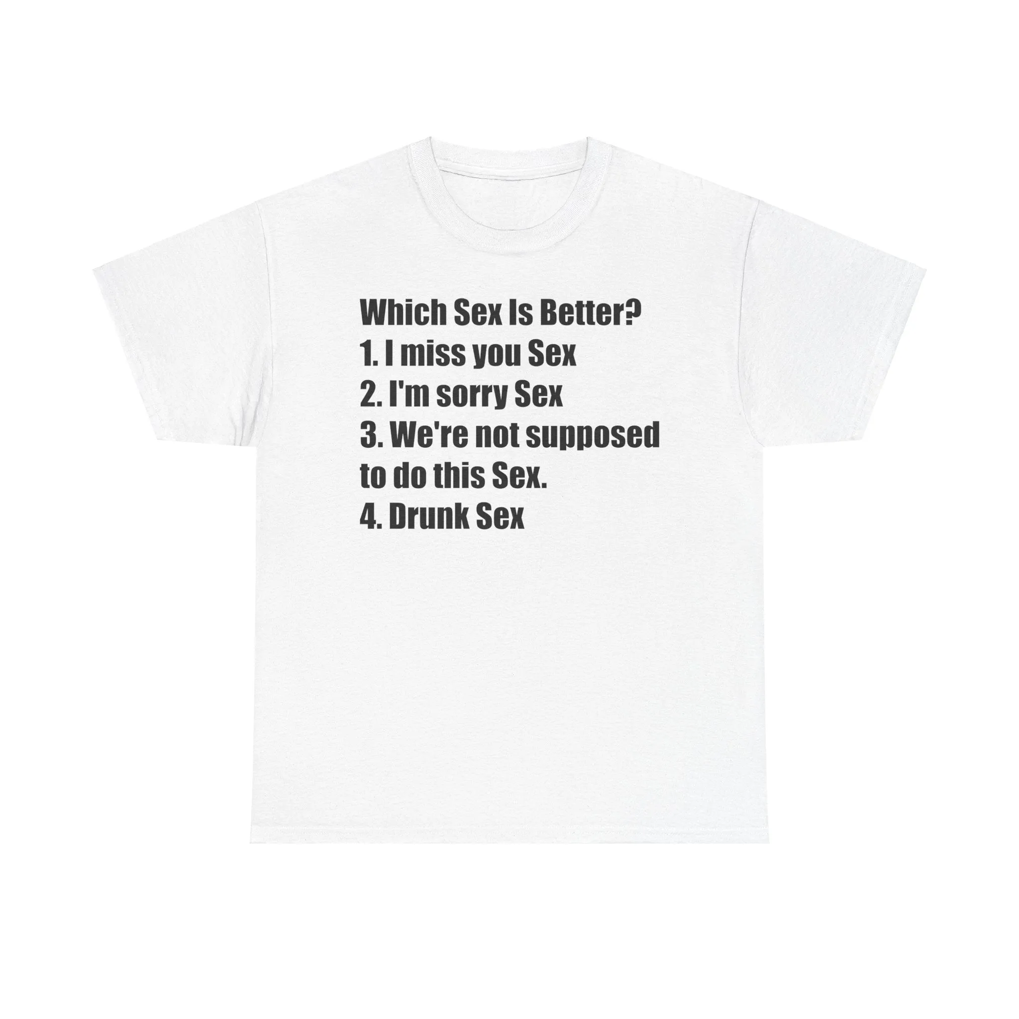 Humorous Unisex Cotton Tee - 'Which Sex Is Better?' Statement Shirt