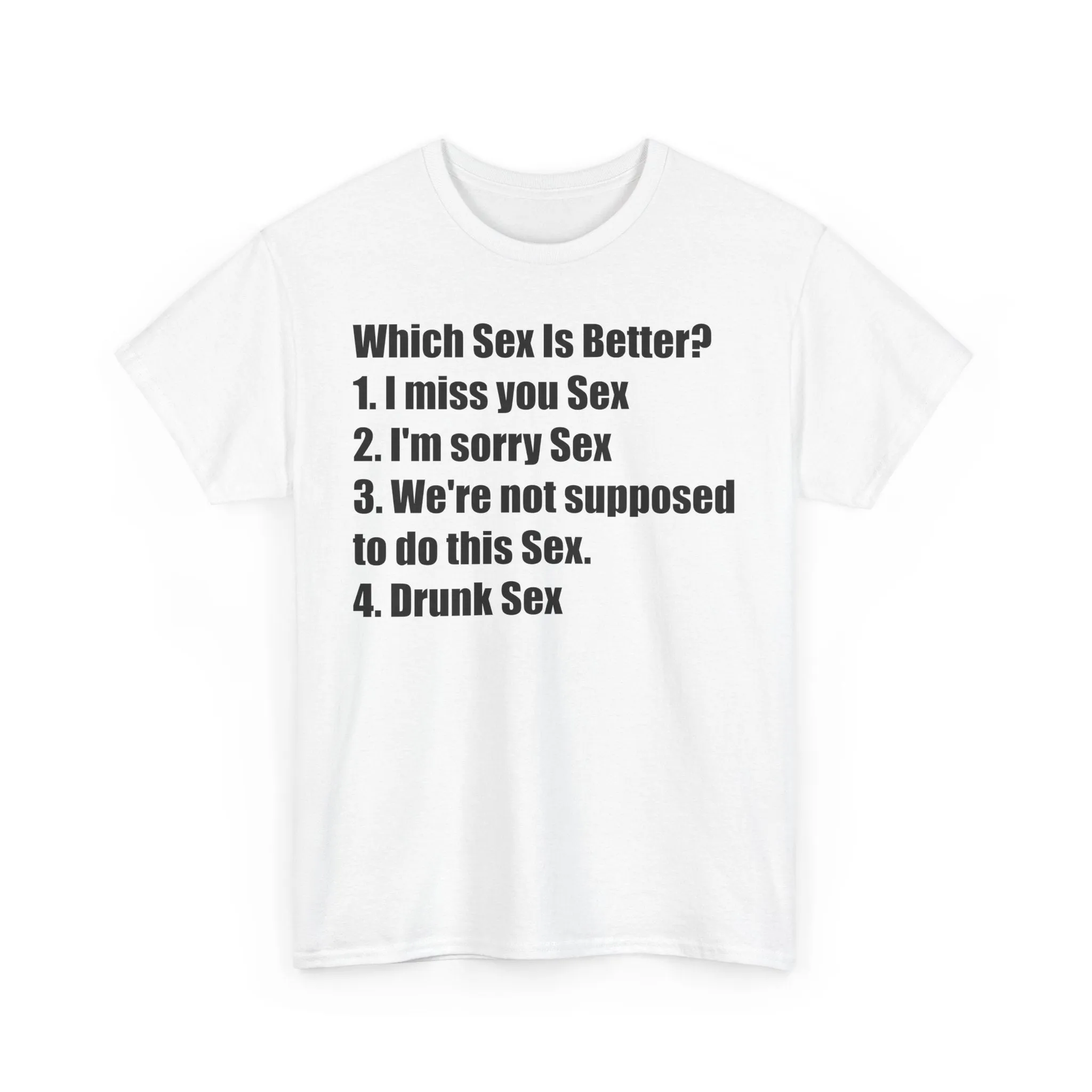 Humorous Unisex Cotton Tee - 'Which Sex Is Better?' Statement Shirt