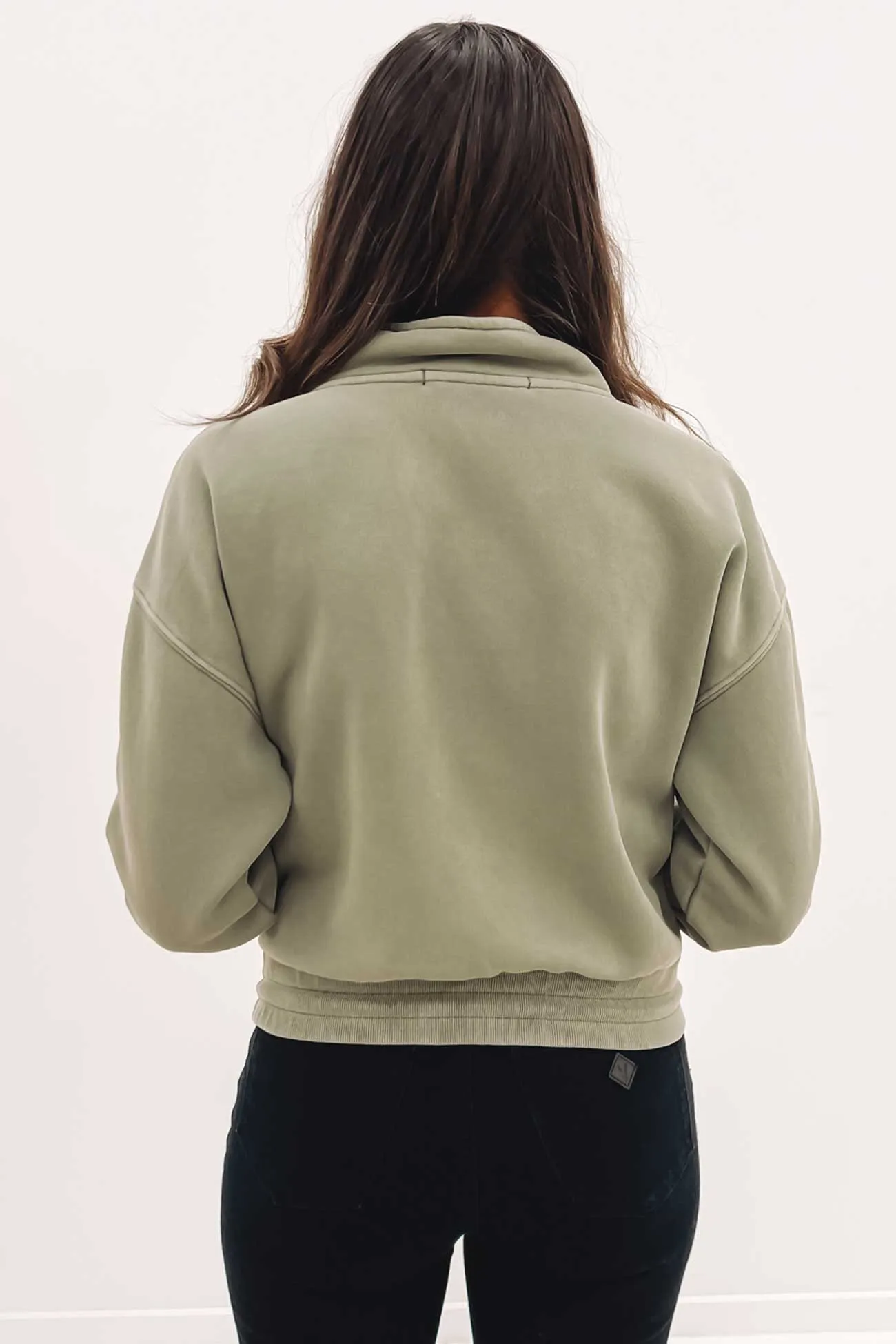 Juniper 3/4 Zip Crew Khaki