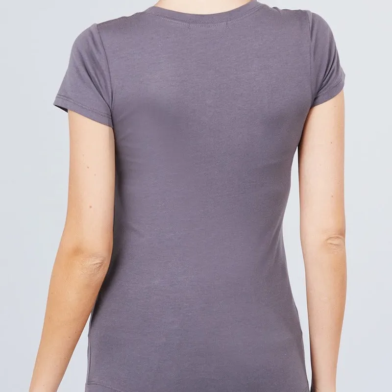 Keeping it Basic Cotton Tee in Charcoal
