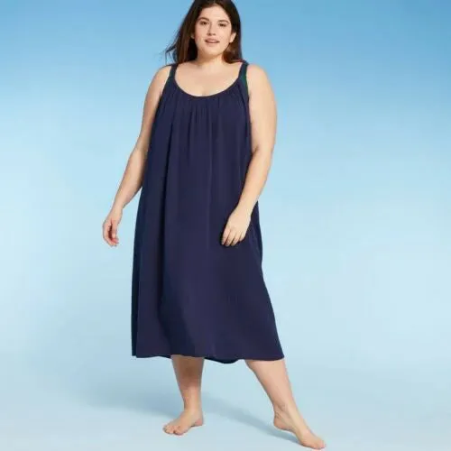Kona Sol Women's Plus Size Midi Cover Up Dress (3X/4X) (24W-30W)
