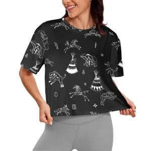 Ledger Dables Black Women's Cropped T-shirt
