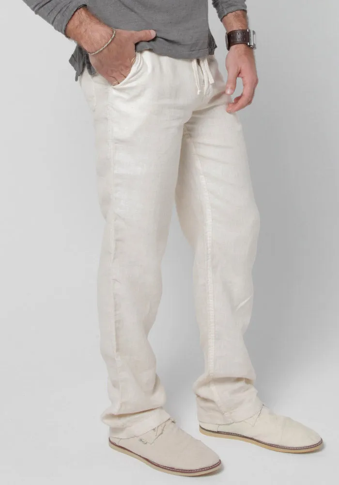 Linen Pants With Drawstring | Relaxed Fit
