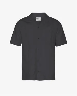 Linen Short Sleeved Shirt - Lava Grey