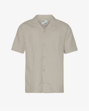 Linen Short Sleeved Shirt - Oyster Grey