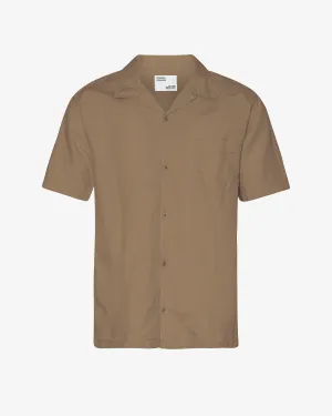 Linen Short Sleeved Shirt - Sahara Camel