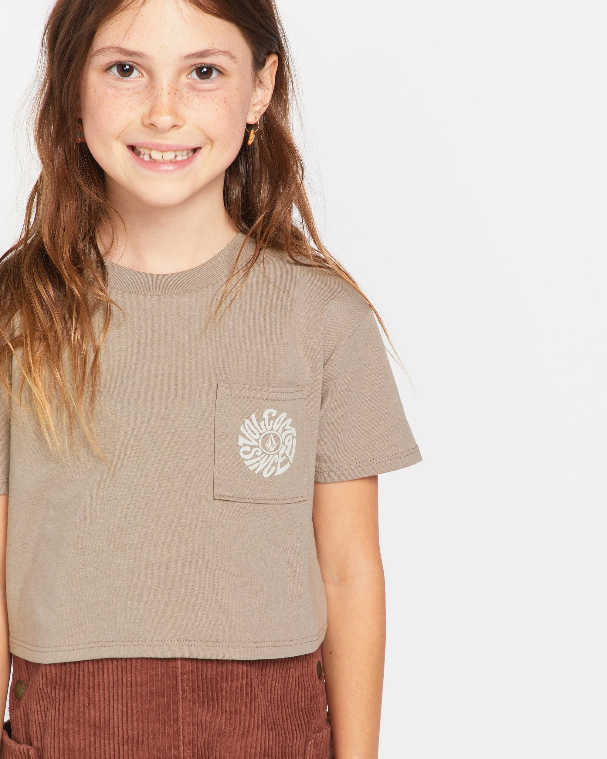 Little Girls Pkt Dial Short Sleeve Tee - Moondust