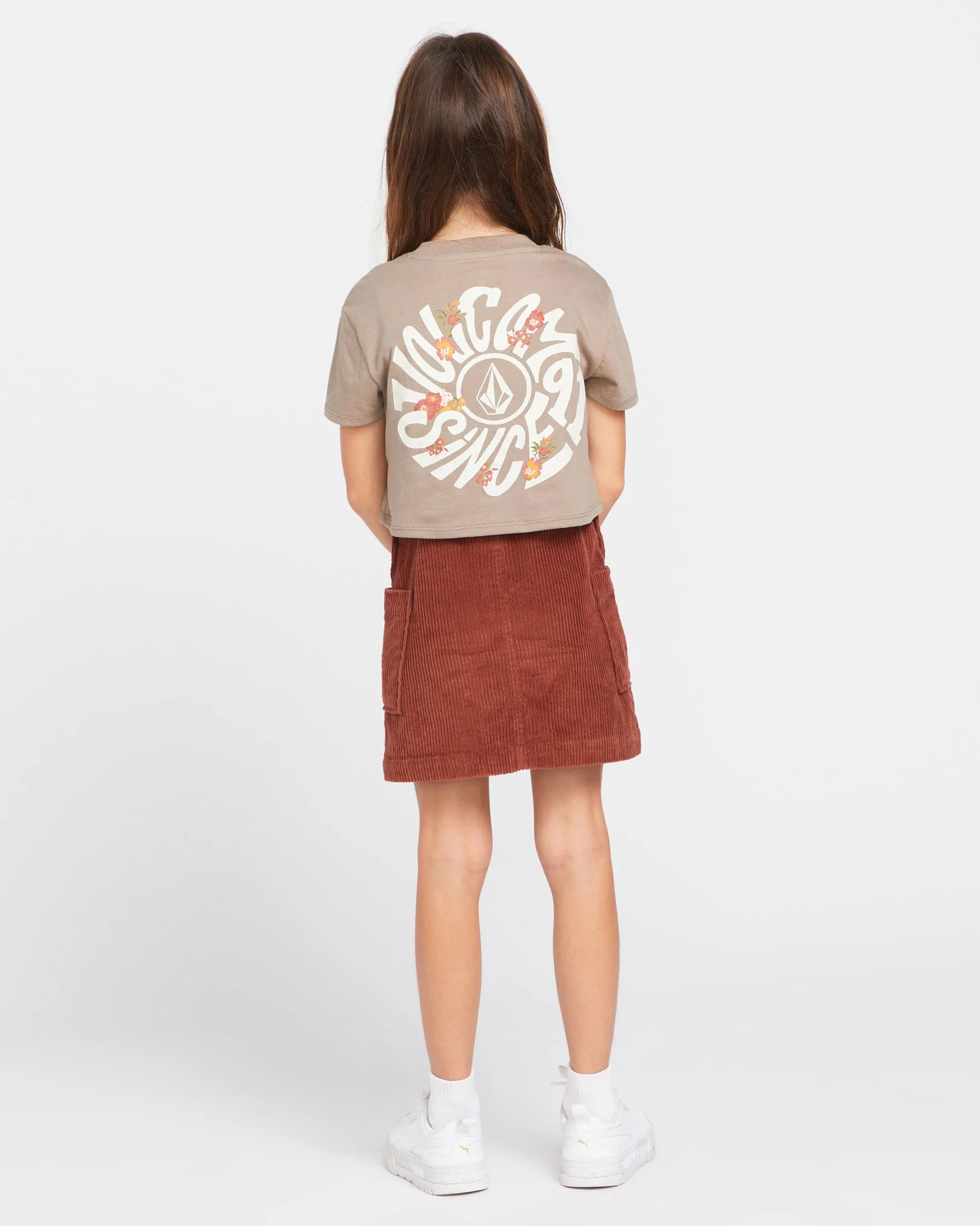 Little Girls Pkt Dial Short Sleeve Tee - Moondust