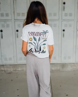 Little Girls Pkt Dial Short Sleeve Tee - Winter White