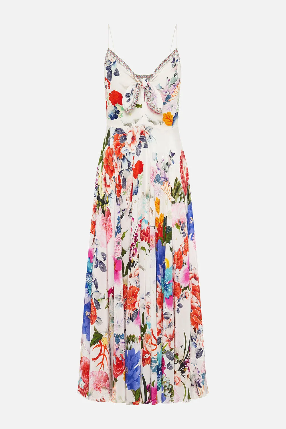 LONG DRESS WITH TIE FRONT MEMORIES OF A GARDEN