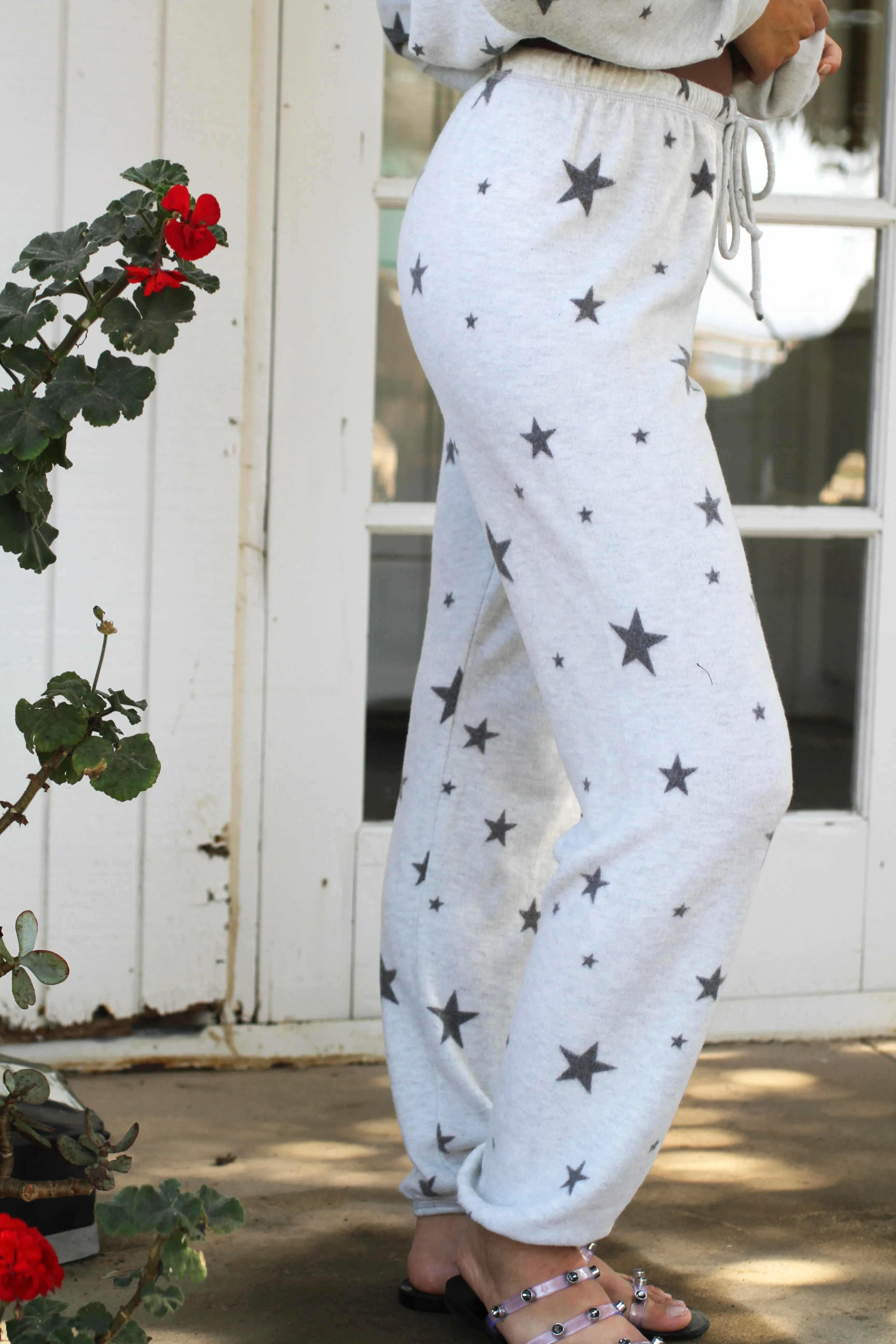 Loungy Star Sweatpant Light Heather