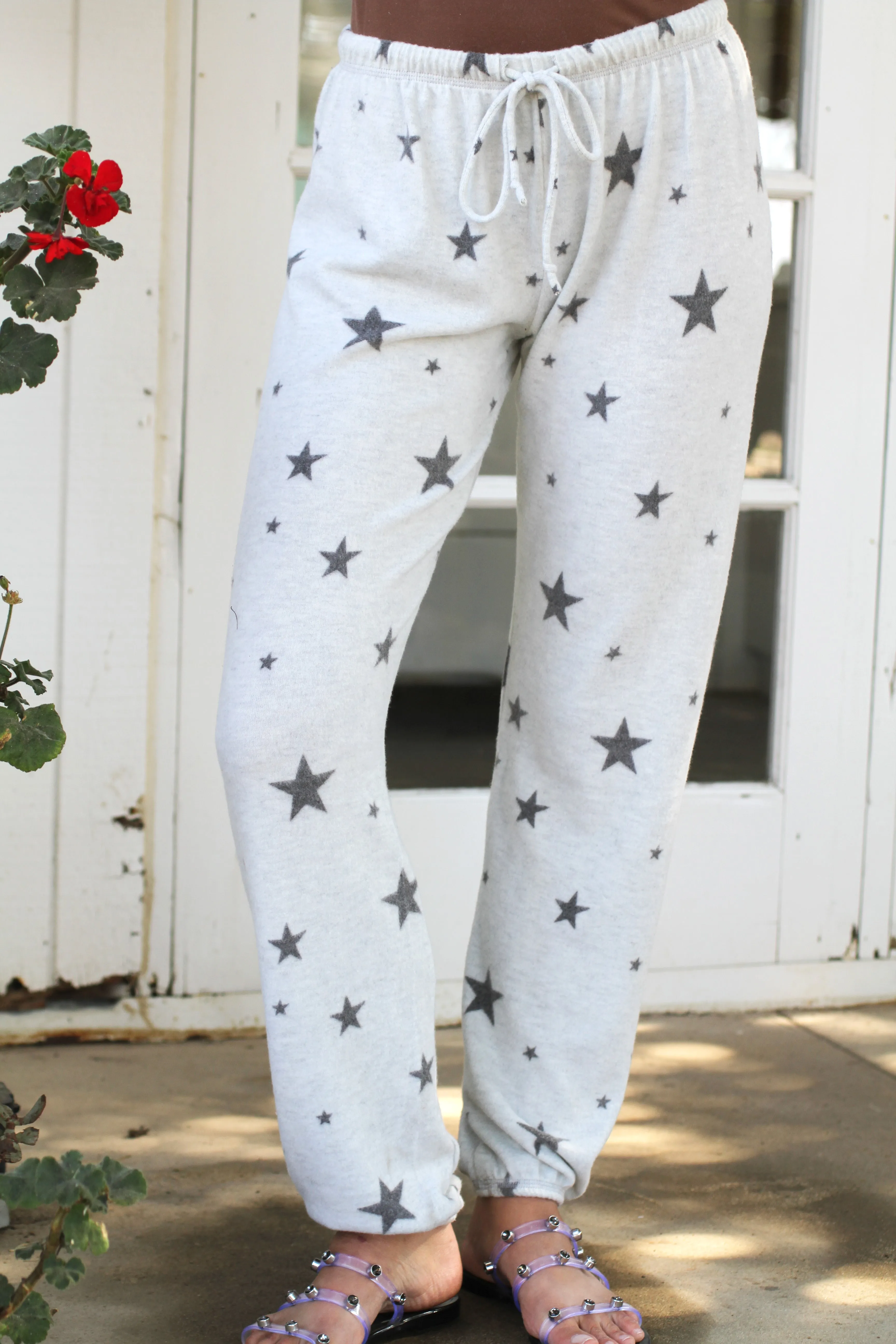 Loungy Star Sweatpant Light Heather