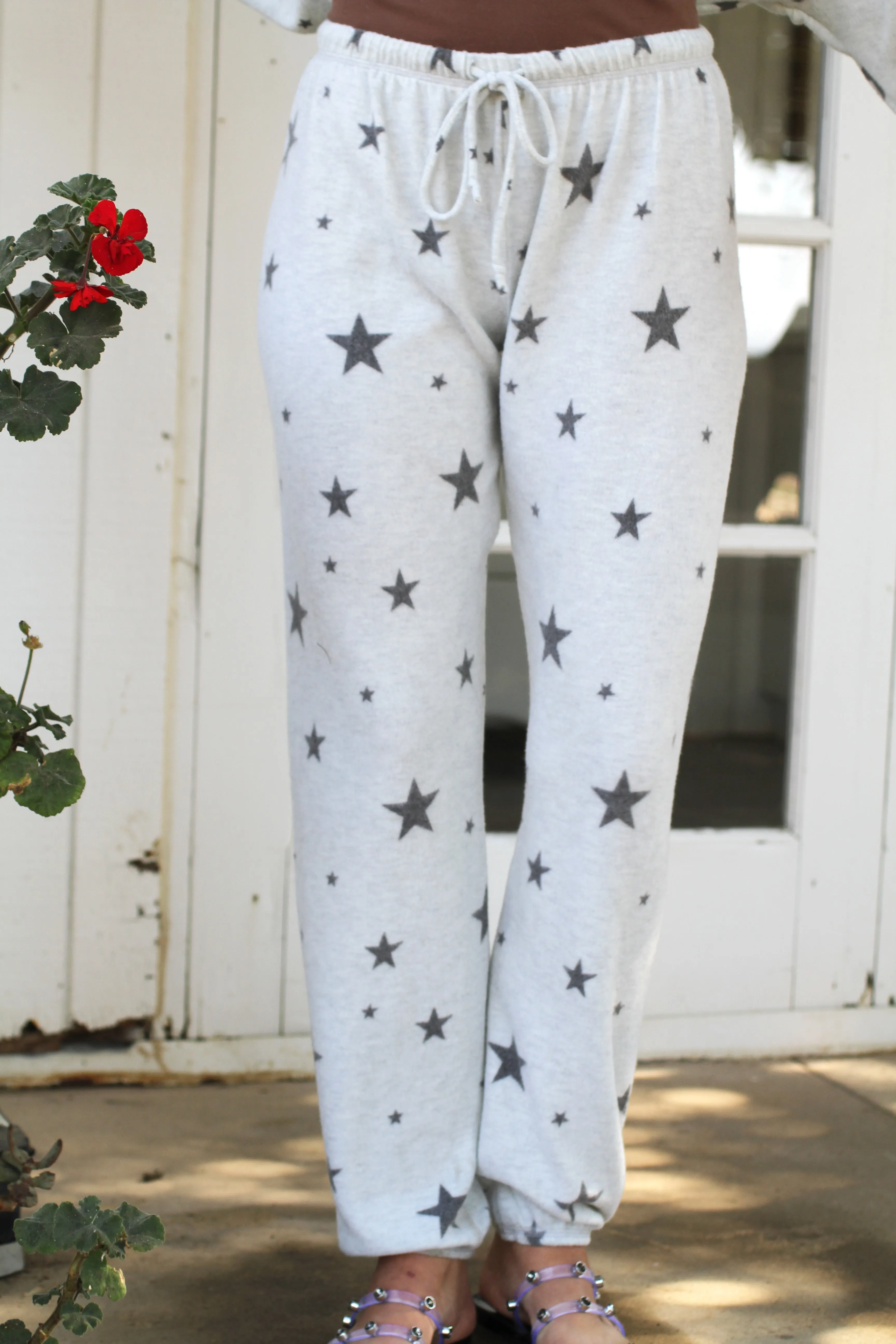 Loungy Star Sweatpant Light Heather