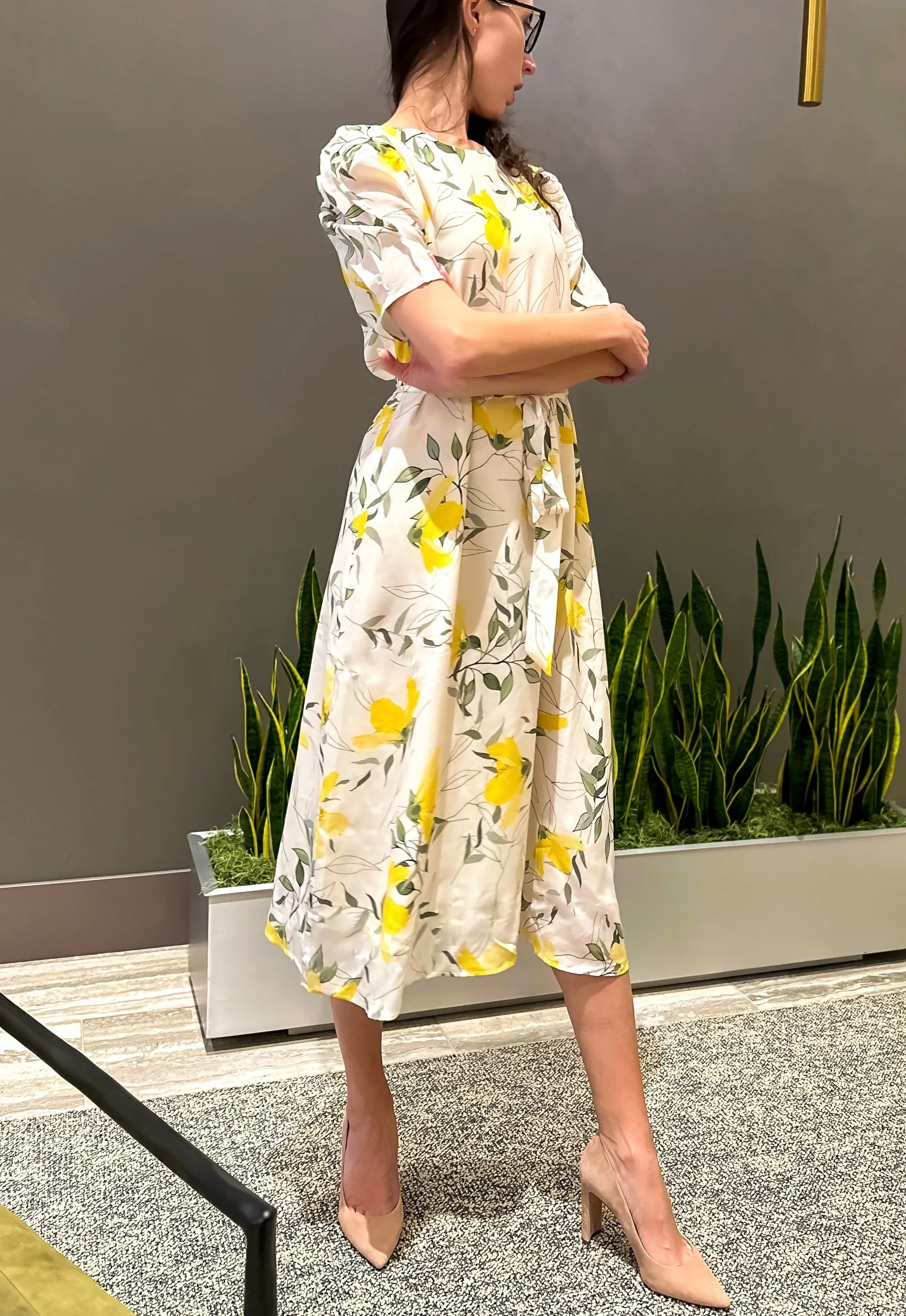 Midi-length Silk Dress