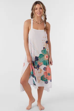 MIRANDA JADIA FLORAL MIDI COVER-UP DRESS