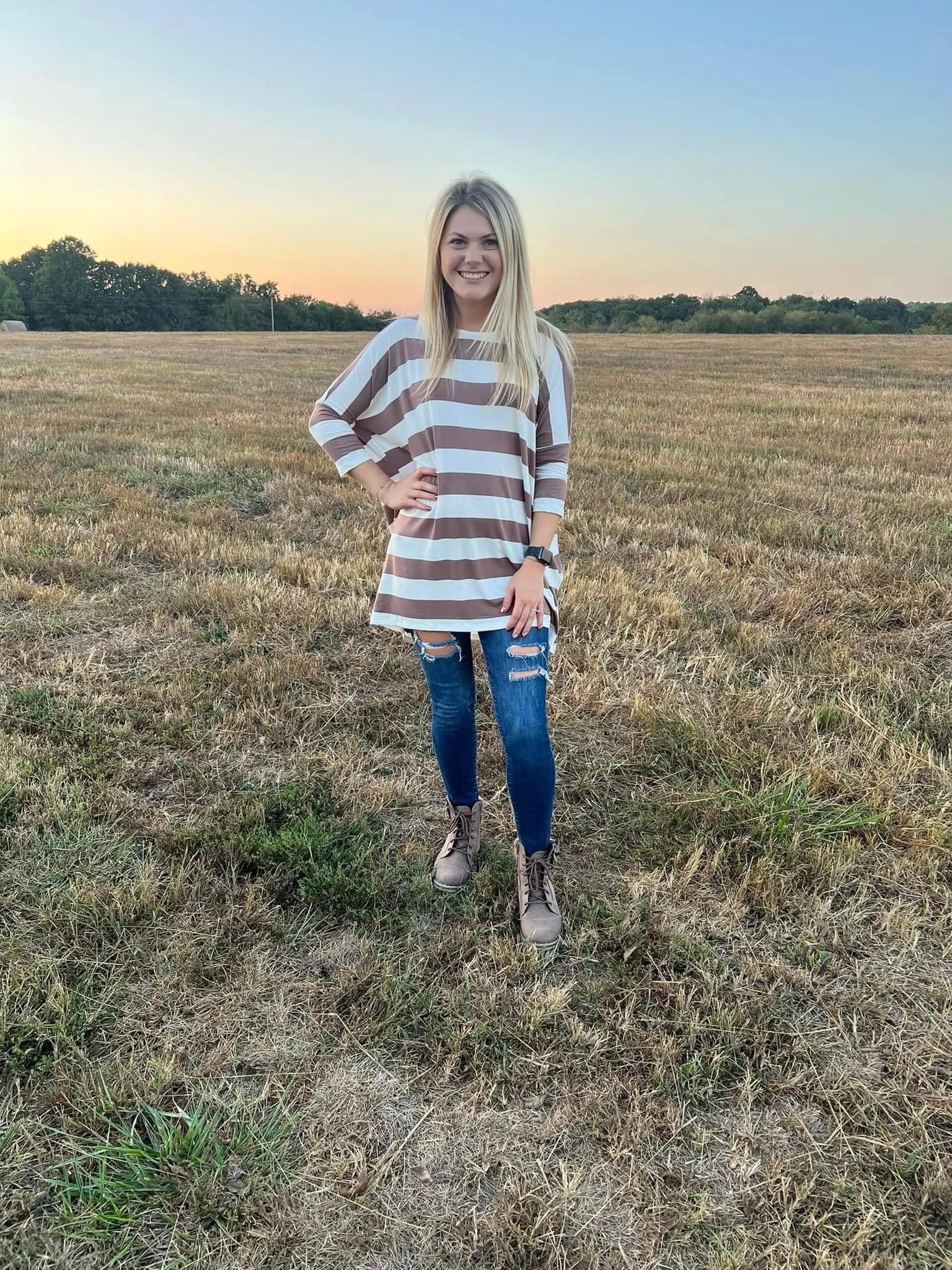 Mocha Striped Tunic