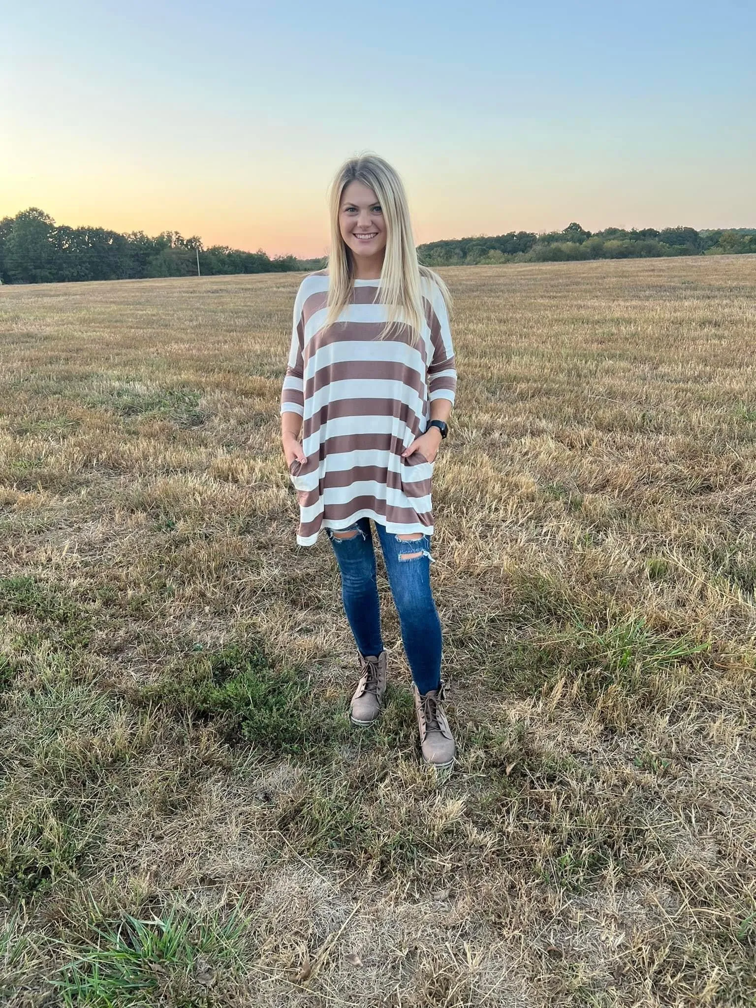Mocha Striped Tunic