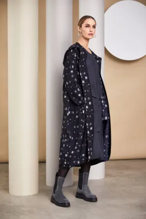 Naya - Blur Print Hooded Coat