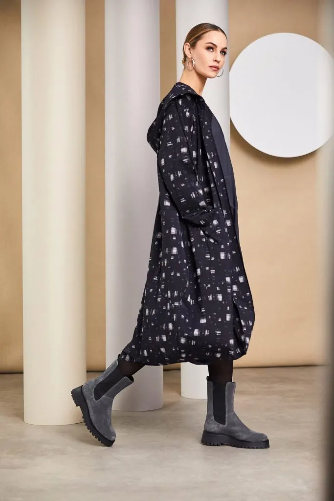 Naya - Blur Print Hooded Coat