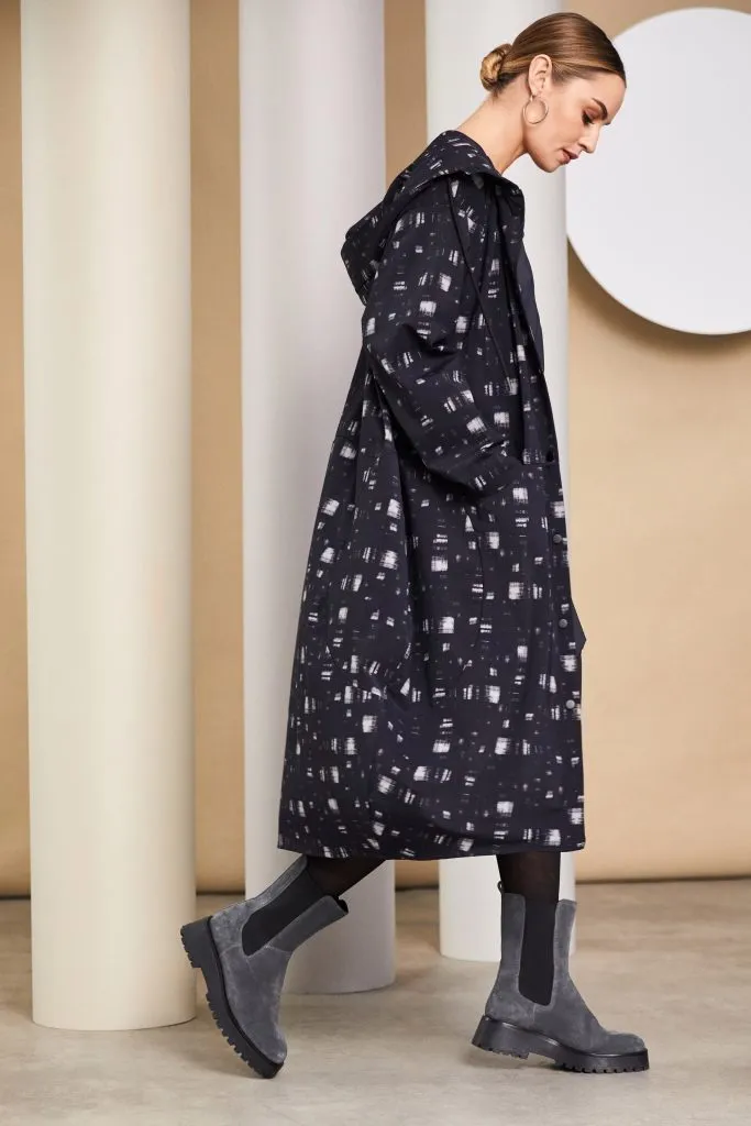 Naya - Blur Print Hooded Coat