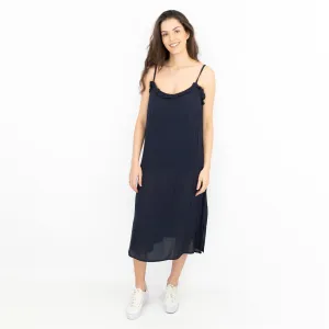 Next Navy Blue Spaghetti Strap Sundress Sleeveless Midi Dress