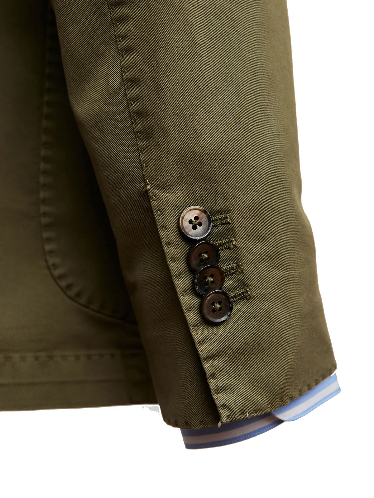 Olive Washed Cotton Suit