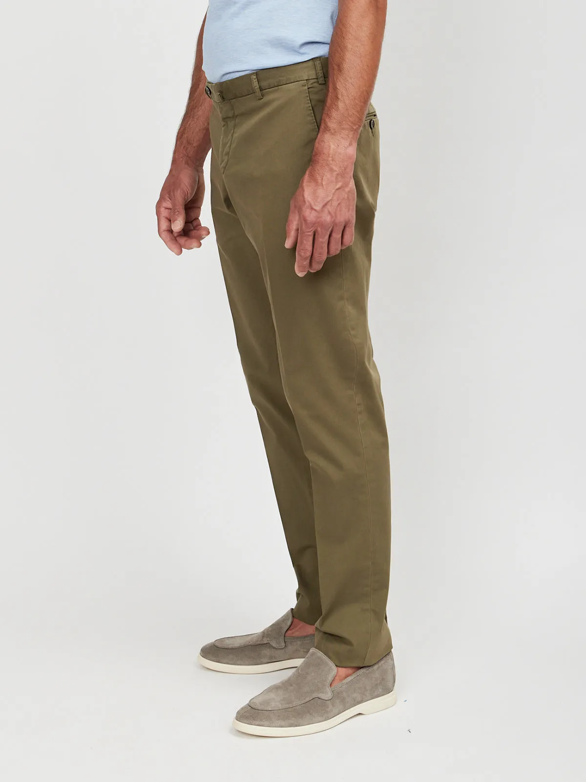 Olive Washed Cotton Suit