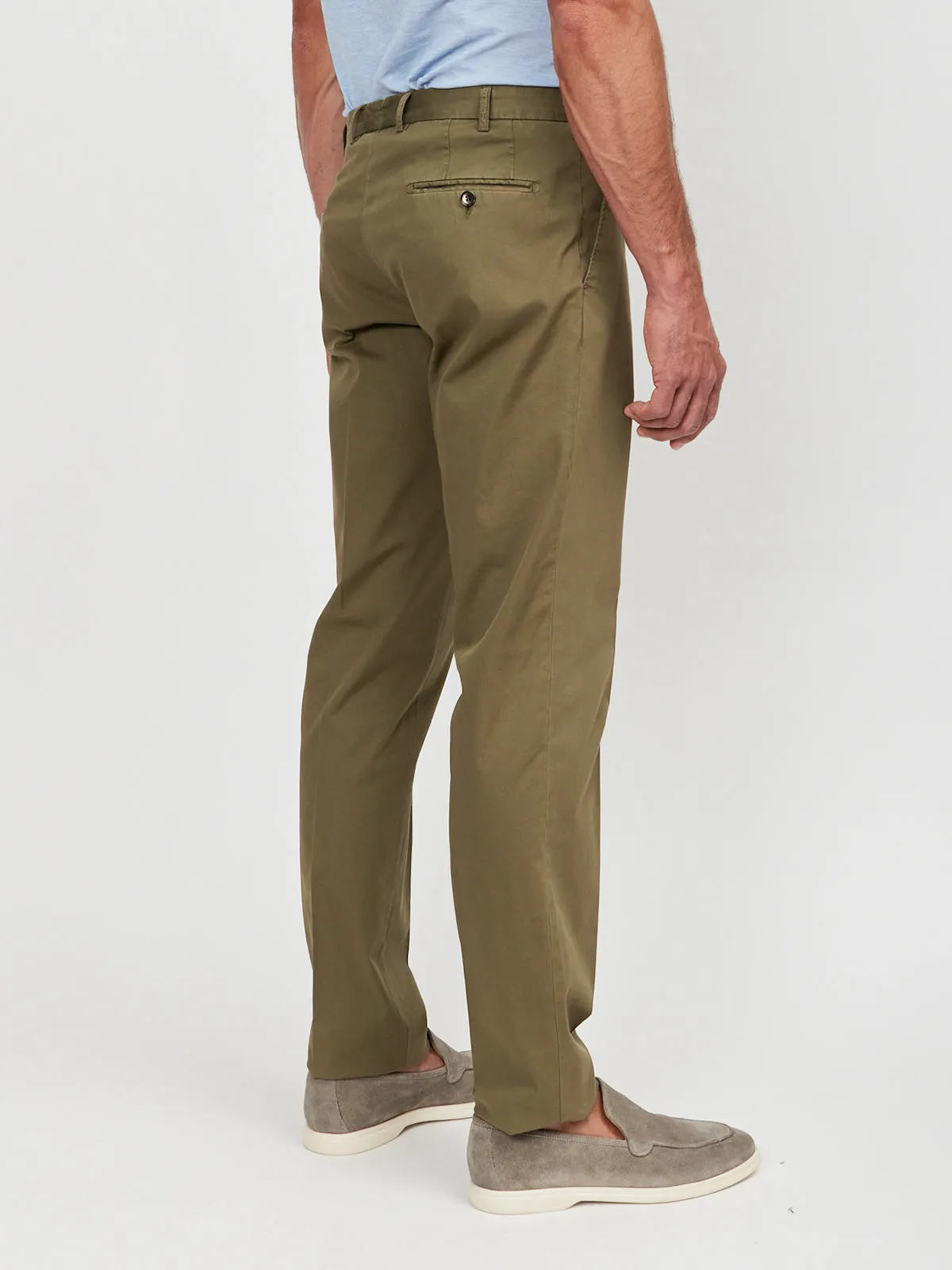Olive Washed Cotton Suit