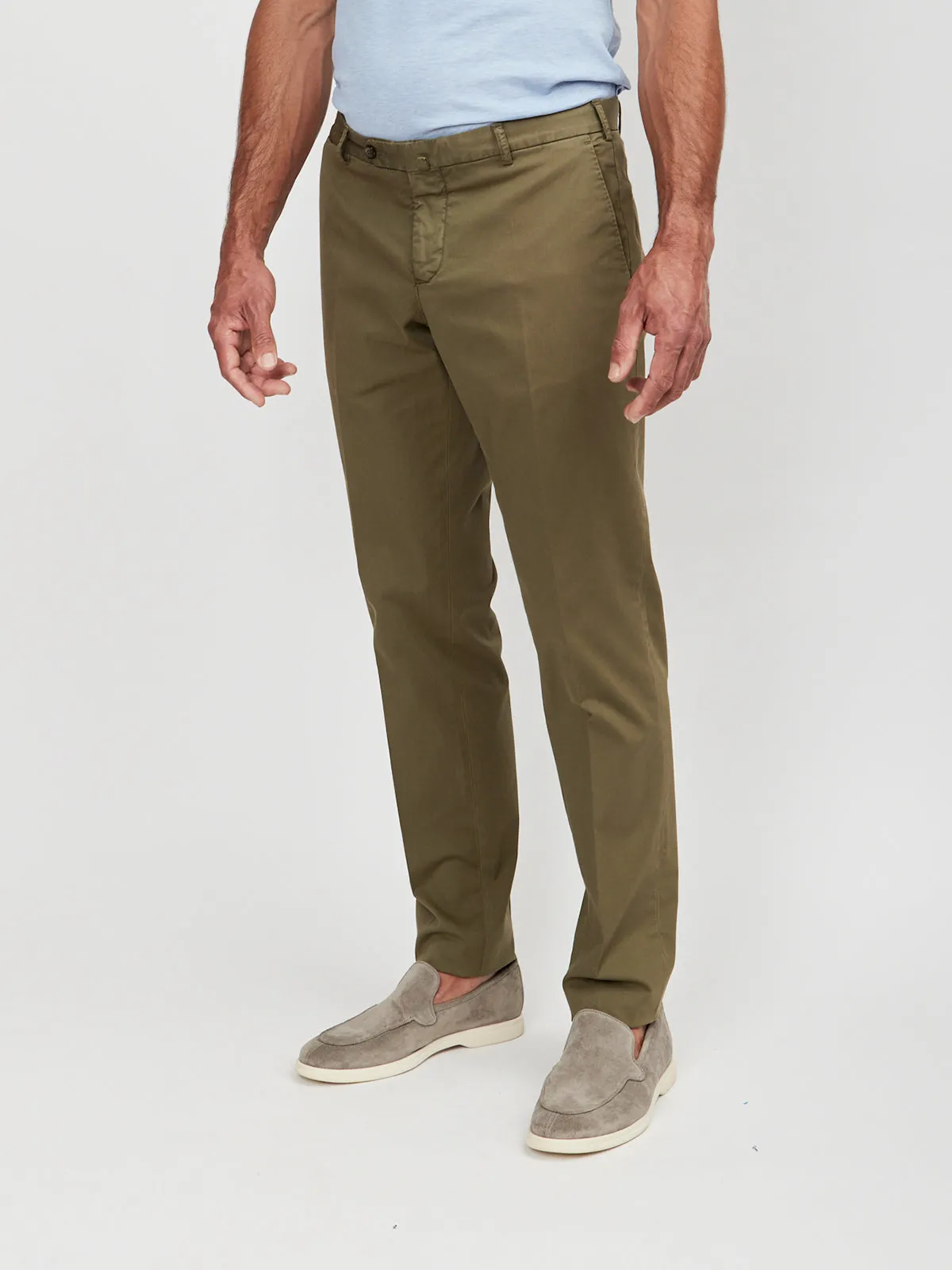 Olive Washed Cotton Suit