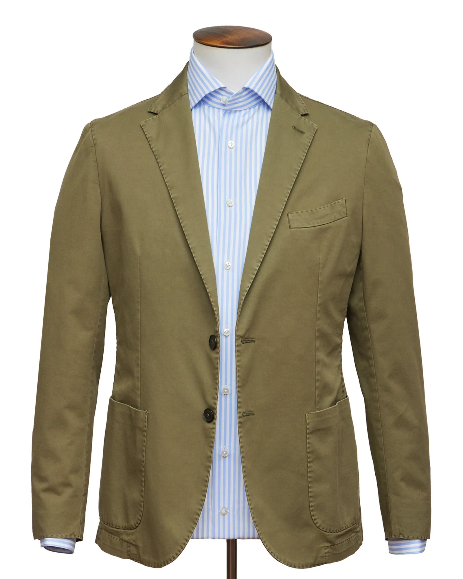 Olive Washed Cotton Suit