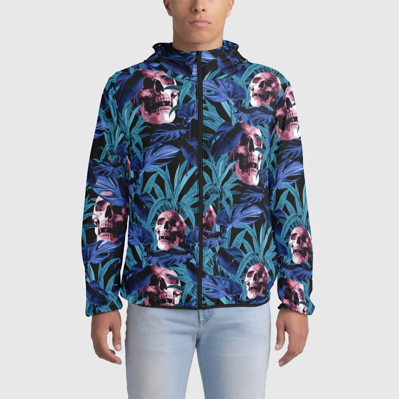 Palms and Skulls Windbreaker