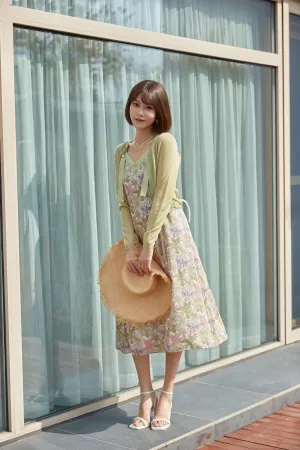 Pink Floral Midi Cami Dress Sundress