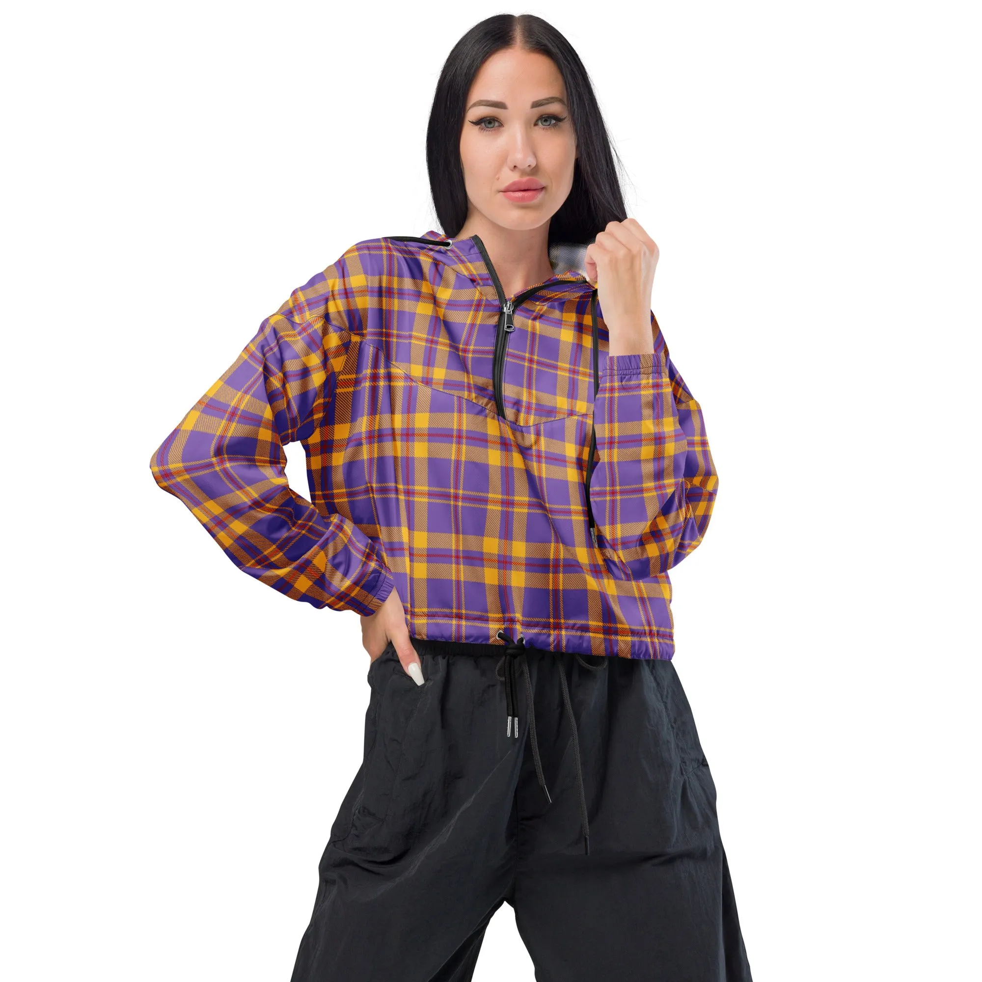 Plaid Women’s cropped windbreaker