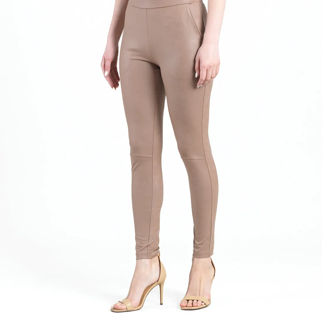 PREORDER-Liquid Leather Sheen Pocket Pants-Black