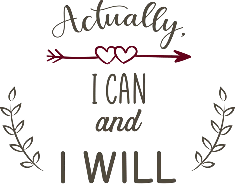 "I Can I Will" Cute Minimal Design Women's Cotton Crop Top