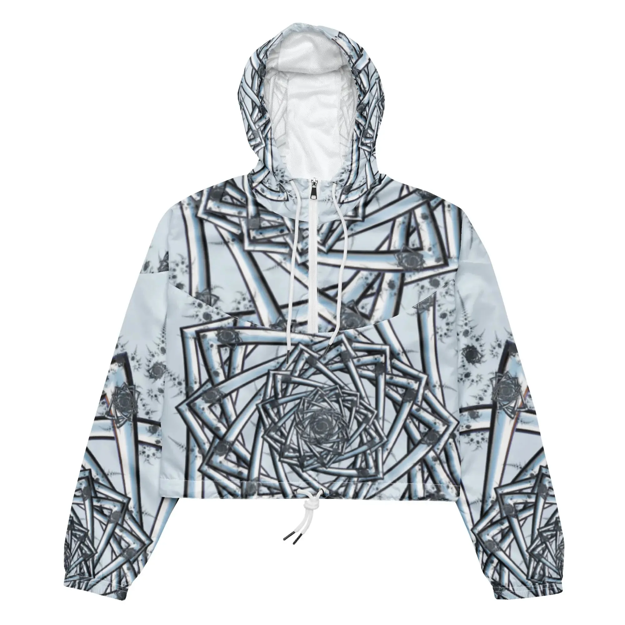 "Topological Rose" Collection - Women’s Cropped Windbreaker